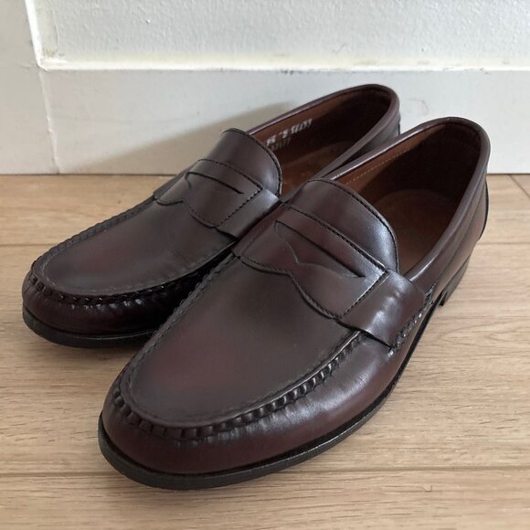Allen Edmonds Walden Burgundy/ Oxblood Loafers/ Slip on Shoes - 9.5D - Picture 1 of 8